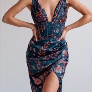 Averie Dress with faux corset front